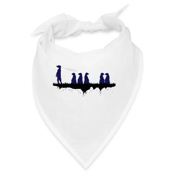 Afrikanische Erdmaennchen - Bandana - Weiß - Vorne