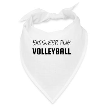 Volleyball - Volley Ball - Volley-Ball - Sport - Bandana - Weiß - Vorne