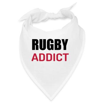 Rugby / Rugbyman / Sport / Fighter / Fight - Bandana - Weiß - Vorne