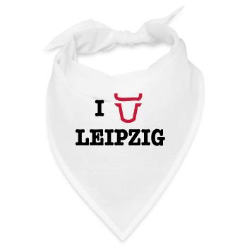 I Love Leipzig - Bandana - Weiß - Vorne
