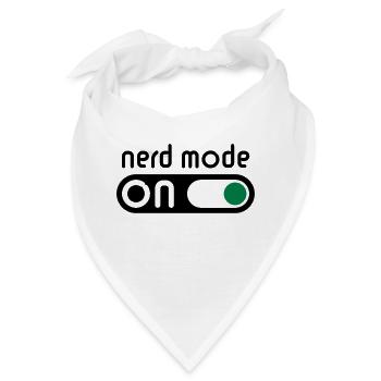 Nerd Mode On (Geek / Computerfreak) - Bandana - Weiß - Vorne