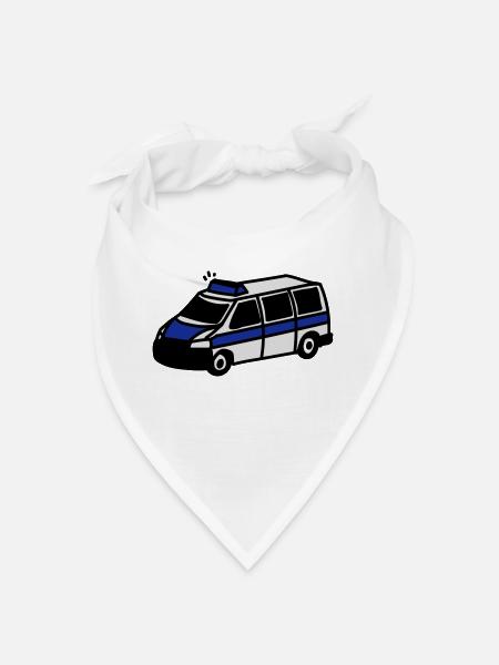 Polizeiwagen - Bandana - Weiß