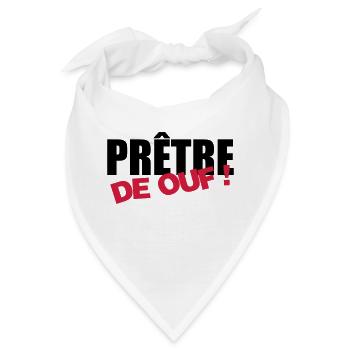 Pfarrer / Priester / Katholisch / Religion - Bandana - Weiß - Vorne