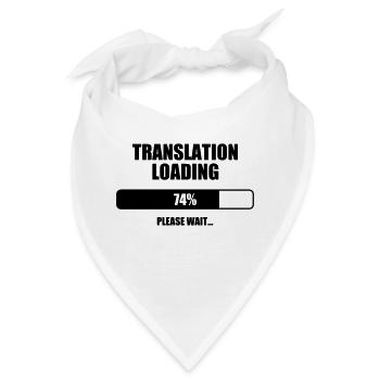 Dolmetscher / Übersetzer / Übersetzung / Job - Bandana - Weiß - Vorne