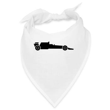 Rennauto - Race car - Bandana - Weiß - Vorne