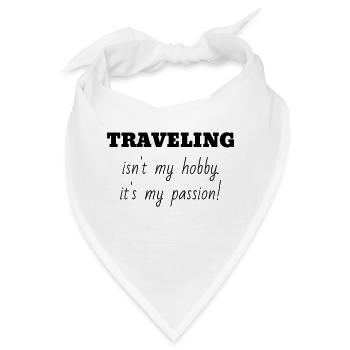 Reisen / Reisende / Urlaub / Tourismus - Bandana - Weiß - Vorne