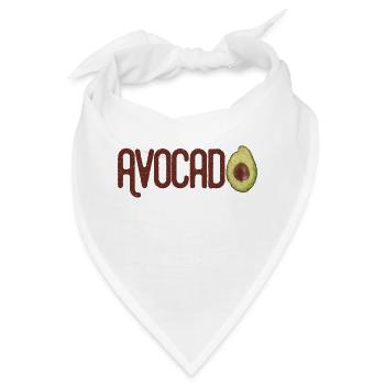 Trendy Yummy Avocado Grunge Style Text - Bandana - Weiß - Vorne