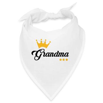Großmütter / Oma / Mami / Großmutter / Mamy - Bandana - Weiß - Vorne