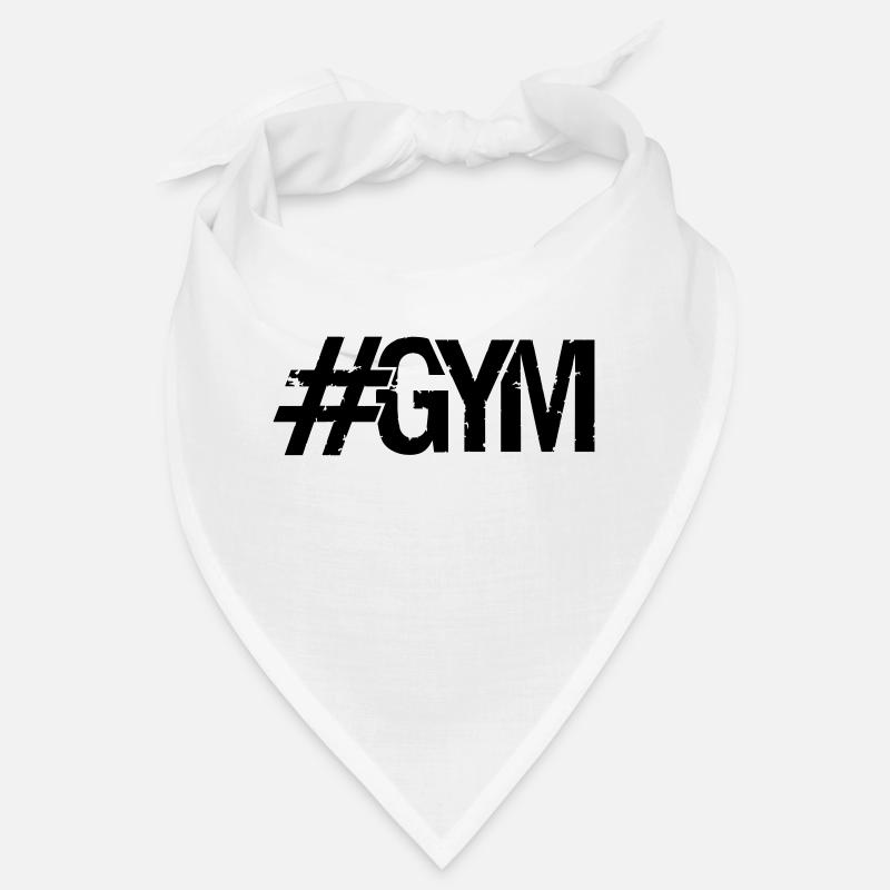hashtag cool design gym text logo weight lifting d Bandana