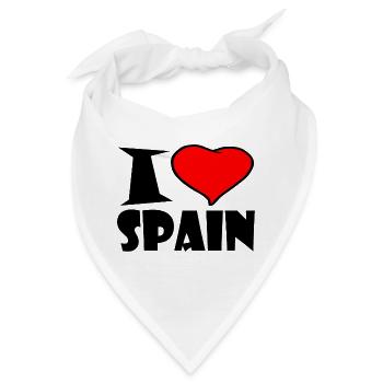 I love Spain - Bandana - Weiß - Vorne