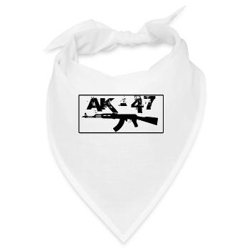 Sturmgewehr AK 47 Kalashnikov - Bandana - Weiß - Vorne