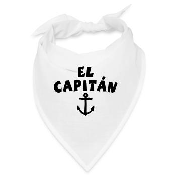 El Capitán Anker Kapitän Segeln Segler - Bandana - Weiß - Vorne