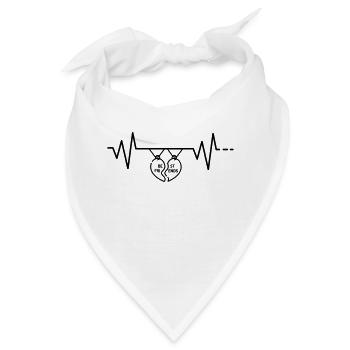 Herzschlag Freundschaft Herz Kette Best Friends - Bandana - Weiß - Vorne
