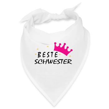 beste schwester - Bandana - Weiß - Vorne