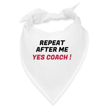 Coach / Coaching / Trainer / Sport - Bandana - Weiß - Vorne