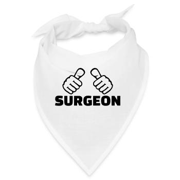 Chirurg - Bandana - Weiß - Vorne