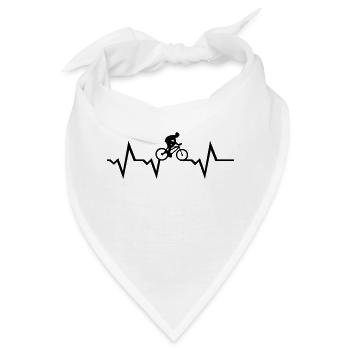 Herzschlag und Radfahrer, radfahren - Bandana - Weiß - Vorne