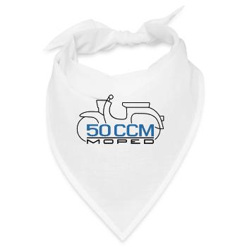 Moped Schwalbe 50 ccm Emblem - Bandana - Weiß - Vorne