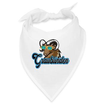 Graubünden Steinbock Stil - Bandana - Weiß - Vorne