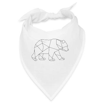 Eisbär Polarbär Bär Geometrisch Eis Nordpol Arktis - Bandana - Weiß - Vorne
