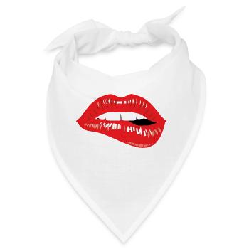 Lippen - Bandana - Weiß - Vorne