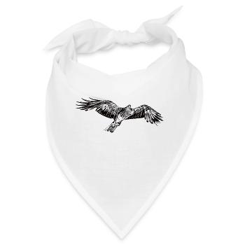 Eleganter fliegender Falke - Bandana - Weiß - Vorne