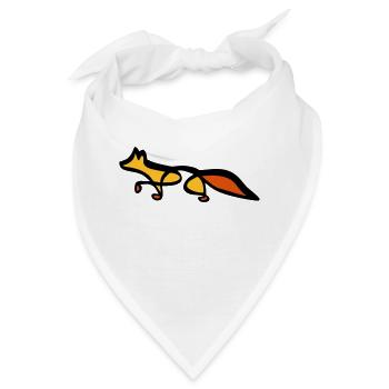 Fox - Line Art - Choose your colour - Bandana - Weiß - Vorne