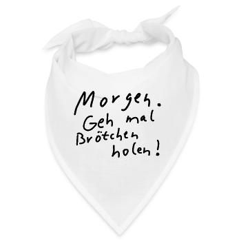 Brötchen holen Azubi Stift Lehrling Geselle Bau - Bandana - Weiß - Vorne