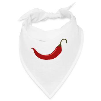 Chili - kochen - lachen - scharf - Bandana - Weiß - Vorne