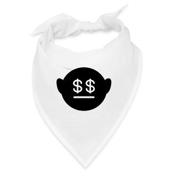 Gesicht Dollar - Bandana - Weiß - Vorne