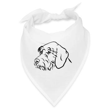 Jagdhunde Portrait - Bandana - Weiß - Vorne