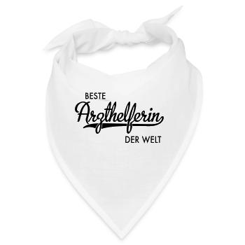 Arzthelferin - Bandana - Weiß - Vorne