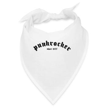 Punkrocker since 1977 - Bandana - Weiß - Vorne