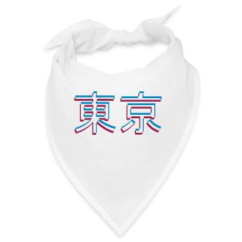 Tokyo 3D Effekt - Bandana - Weiß - Vorne