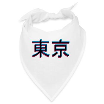 3D Effekt Tokyo - Bandana - Weiß - Vorne