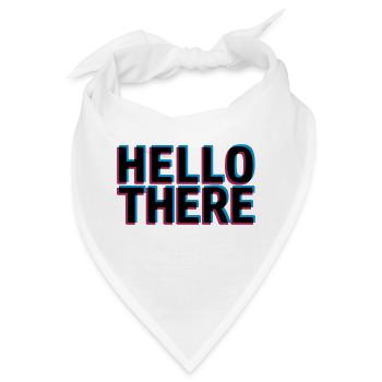 3D Effekt Hello - Bandana - Weiß - Vorne