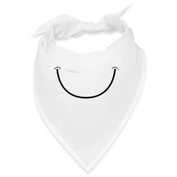 Lächeln - Bandana - Weiß - Vorne