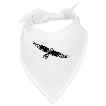 Greifvogel auf breiten Schwingen - Bandana - Weiß - Vorne
