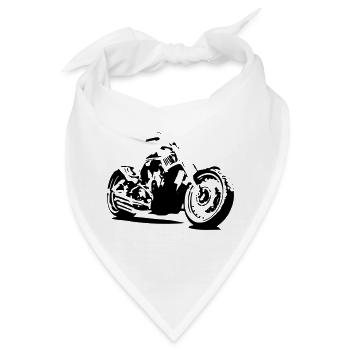 Motorcycle Chopper - Bandana - Weiß - Vorne