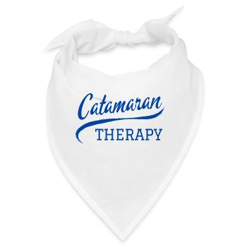 Katamaran-Therapie Typografie US-Sport - Bandana - Weiß - Vorne