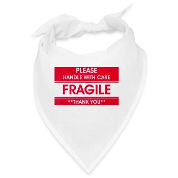 zerbrechlich zerbrechlich diese Seite nach oben - Bandana - Weiß - Vorne