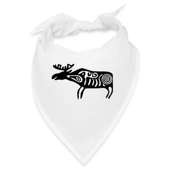 Elch Sámi Samen - Bandana - Weiß - Vorne