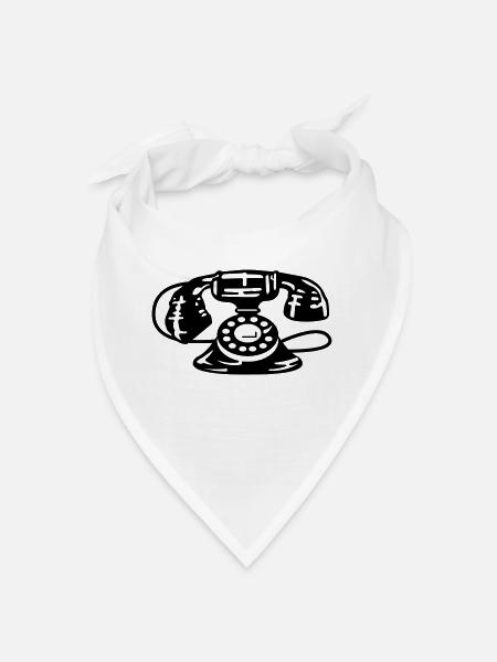 Altes Handy - Bandana - Weiß - Vorne
