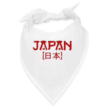 Japan Schriftzug Nihon - 日本 - Bandana - Weiß - Vorne