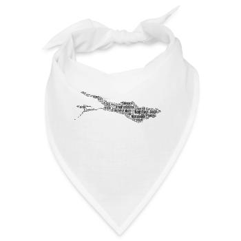 Bodensee | Wolke | Schwarz - Bandana - Weiß - Vorne