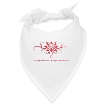 Lotus Blume - Bandana - Weiß - Vorne