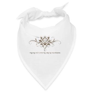 Lotus Blume - Bandana - Weiß - Vorne