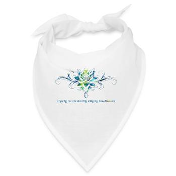 Lotus Blume - Bandana - Weiß - Vorne