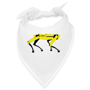 Roboter Spot Boston Dynamics Black Mirror Hund Dog - Bandana - Weiß - Vorne