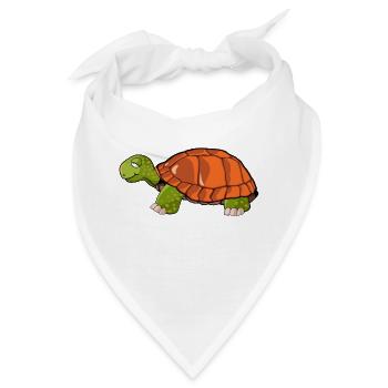 Schildkröte Zeichnung - Bandana - Weiß - Vorne